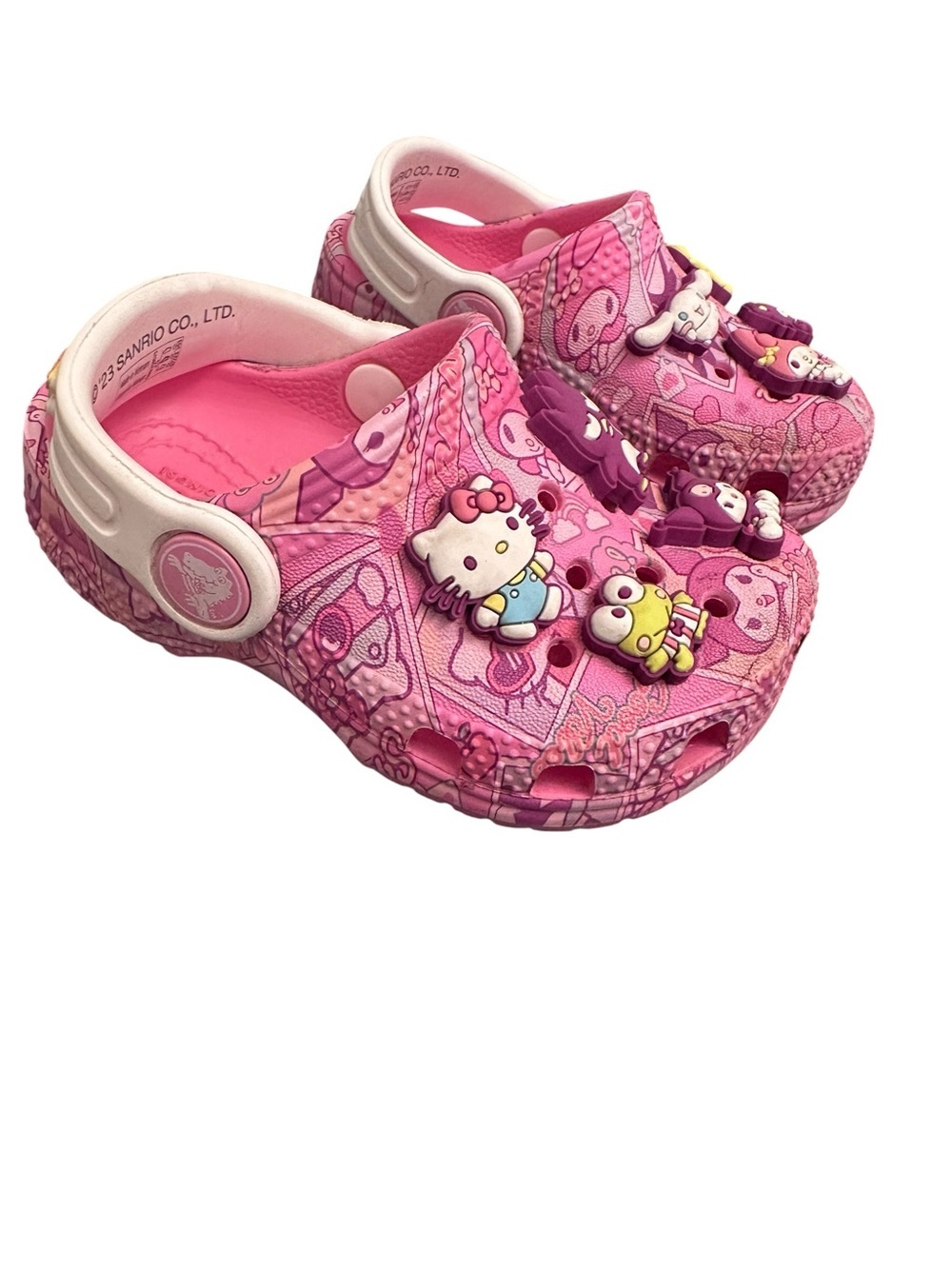 HELLO KITTY X ‘HELLO KITTY AND FRIENDS' Pink Toddler Girl’s CROCS Size 5 Shoes